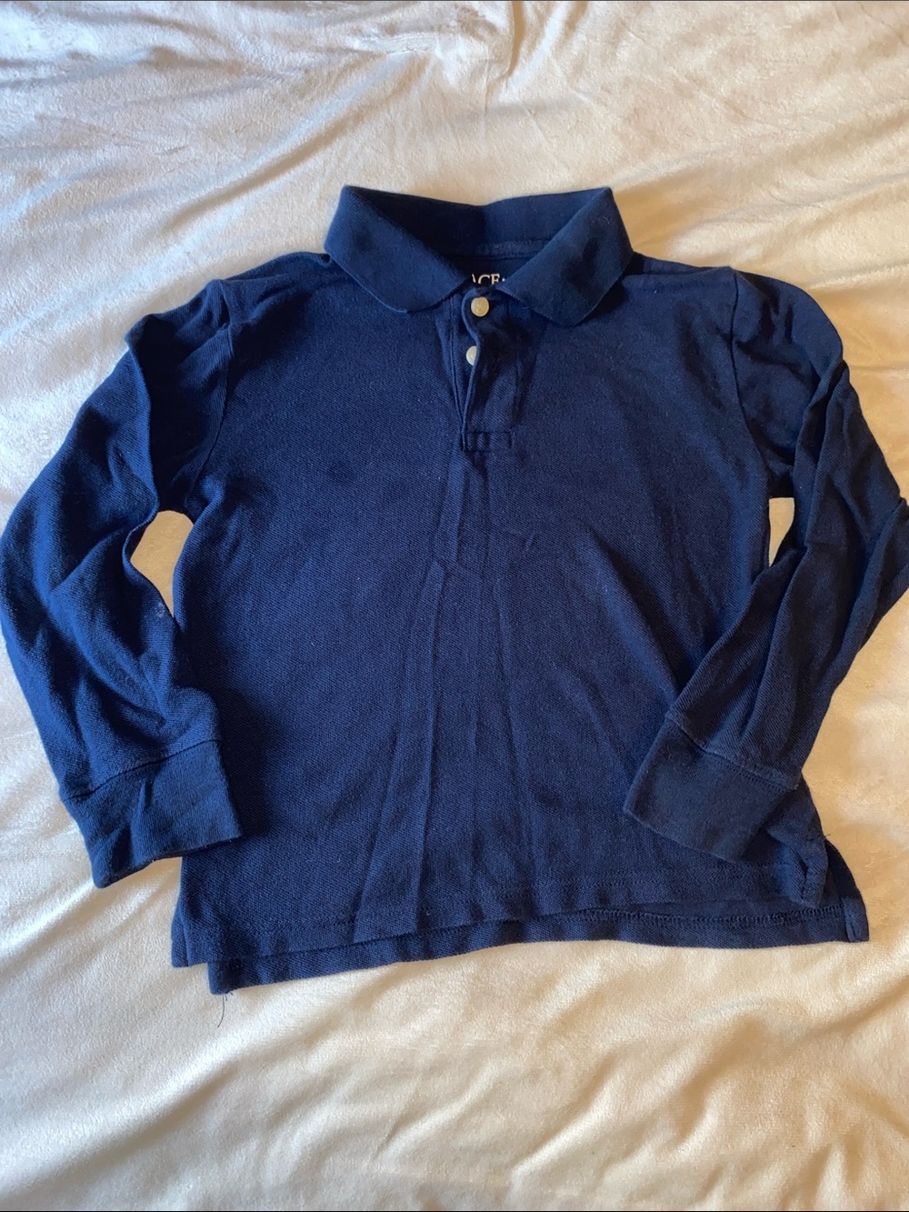 Place Boys' Long-Sleeve Navy Polo